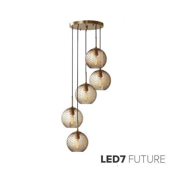 Loft Industry Modern - Glass Dots Chandelier